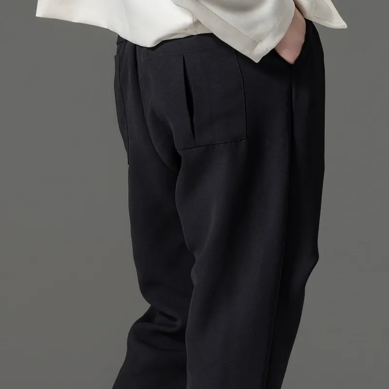 Pin Li Casual Pants Men's Black-6