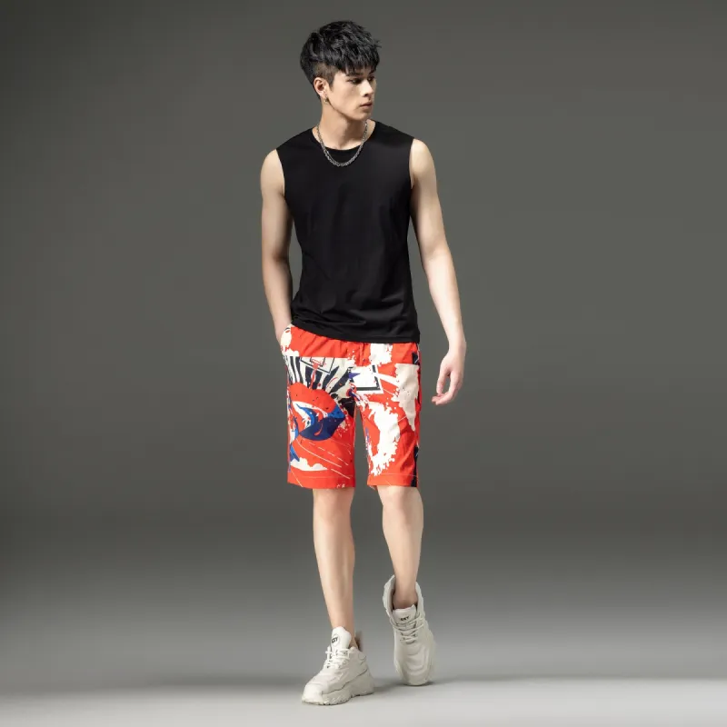 Pin Li Casual Shorts Men's Multicolor-5