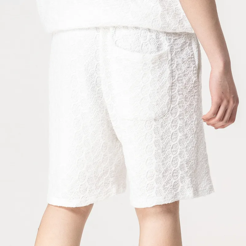 Pin Li Casual Shorts Men's White-7