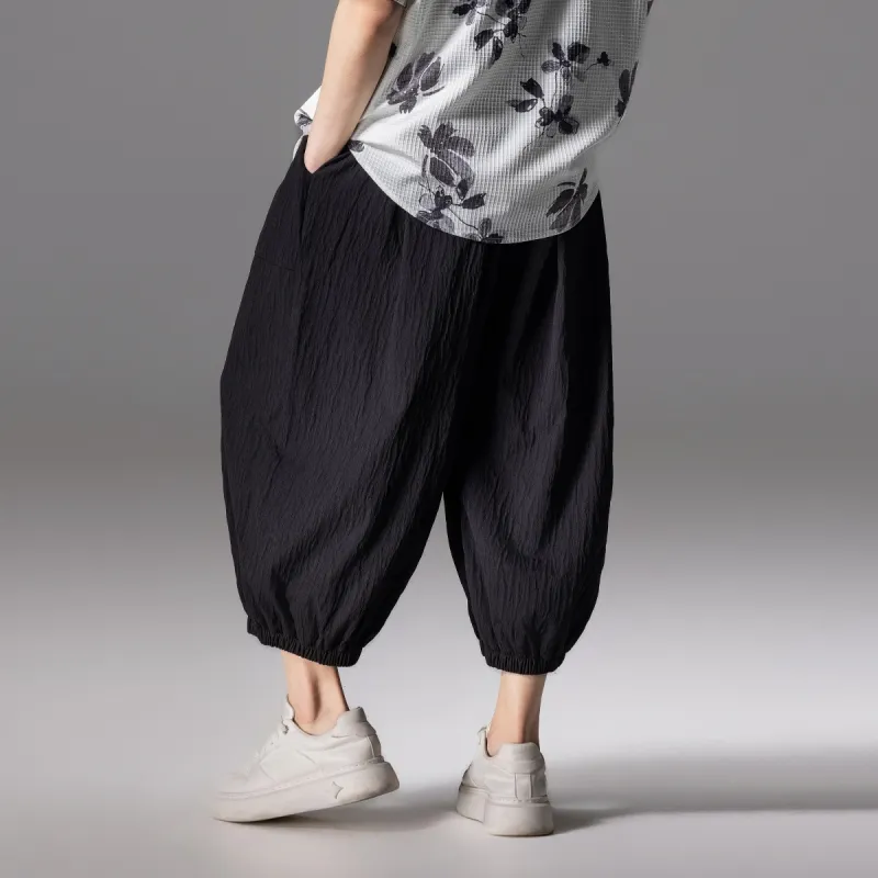 Pin Li Casual Pants Men's Black-1