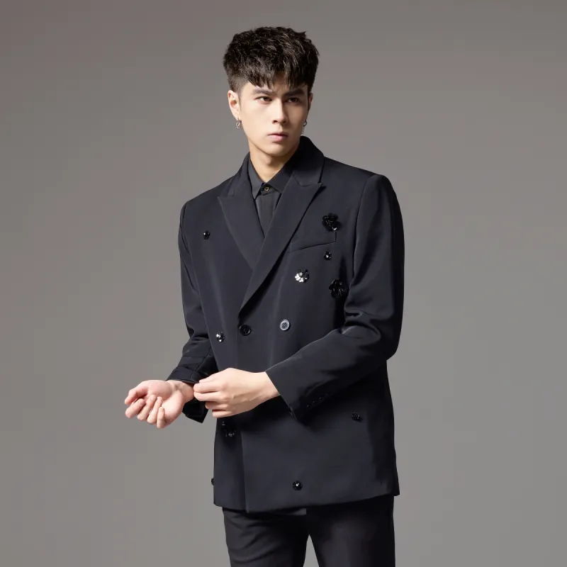 Pin Li Business Suit Men's Black-4