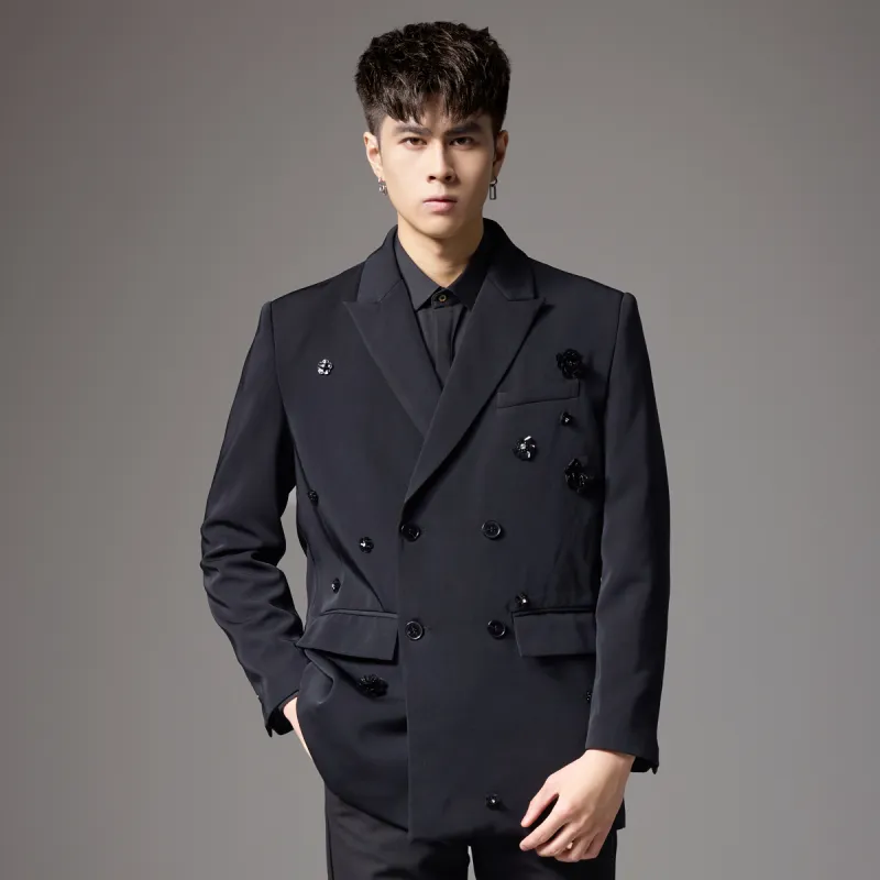 Pin Li Business Suit Men's Black-3