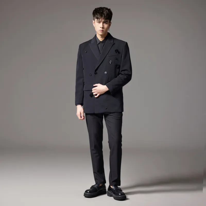 Pin Li Business Suit Men's Black-5
