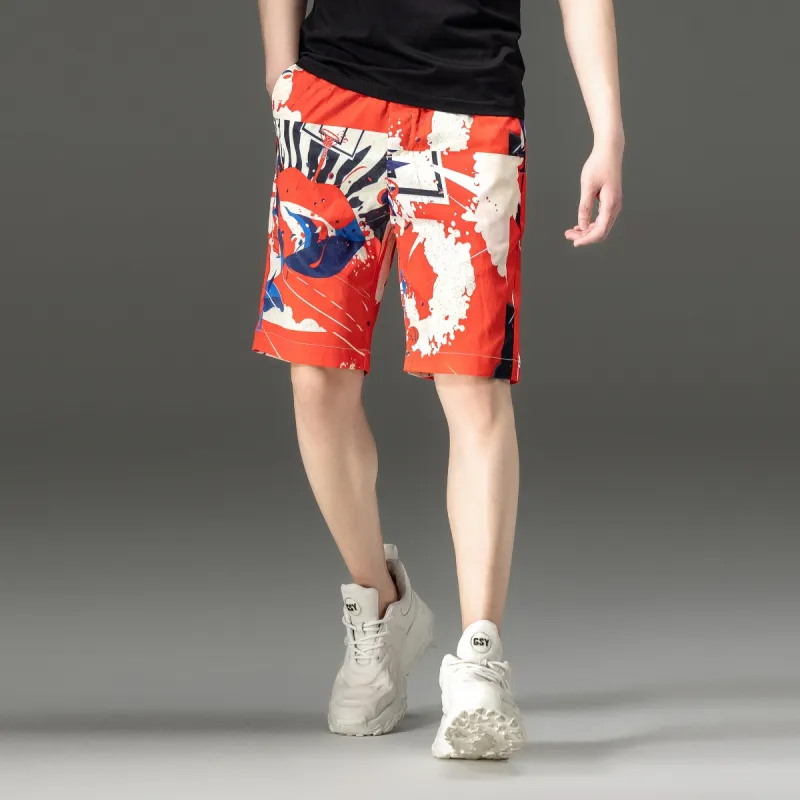 Pin Li Casual Shorts Men's Multicolor-4