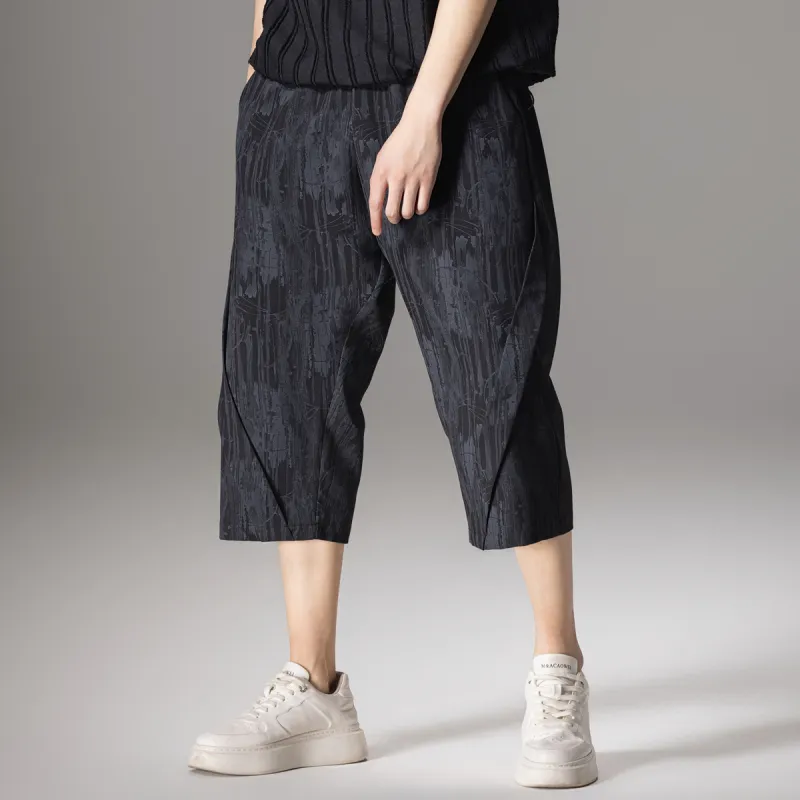 Pin Li Casual Shorts Men's Black-4