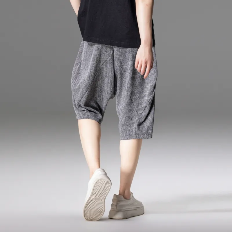 Pin Li Casual Shorts Men's Light Gray-6