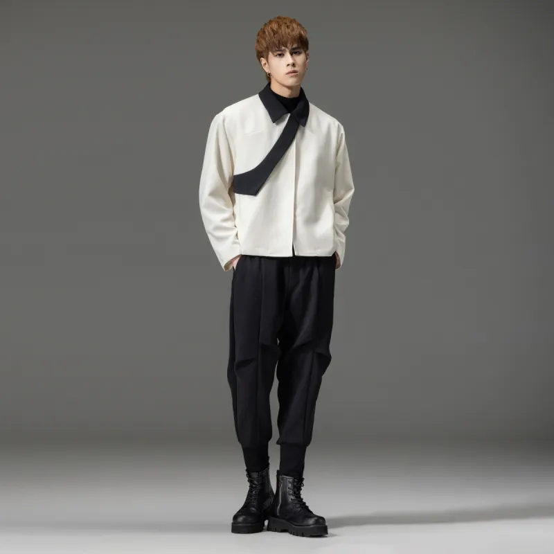 Pin Li Casual Pants Men's Black-5