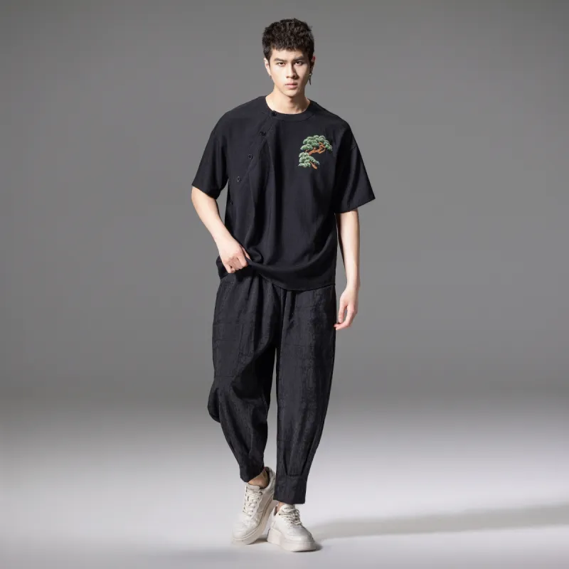 Pin Li T Shirts Men Black-4