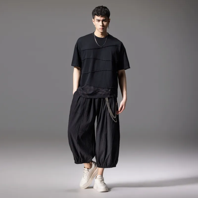 Pin Li Casual Pants Men's Black-3