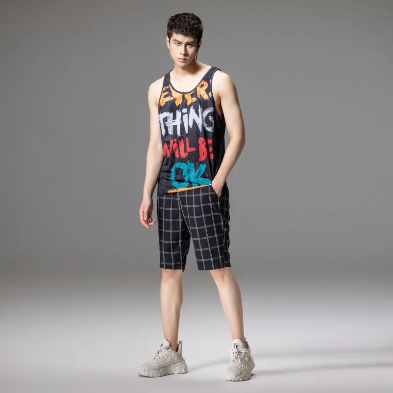 Pin Li Tank Tops Men Black-5