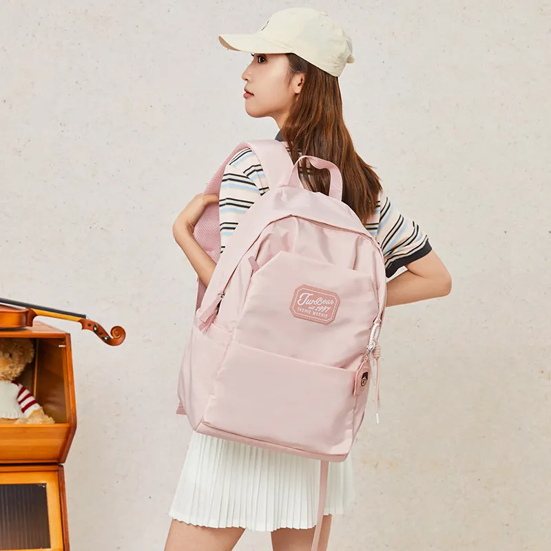 Teenie Weenie Fabric Backpack Women's Blue/Pink/Beige Apricot-10