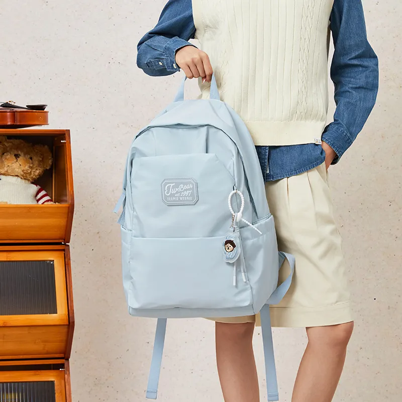 Teenie Weenie Fabric Backpack Women's Blue/Pink/Beige Apricot-5