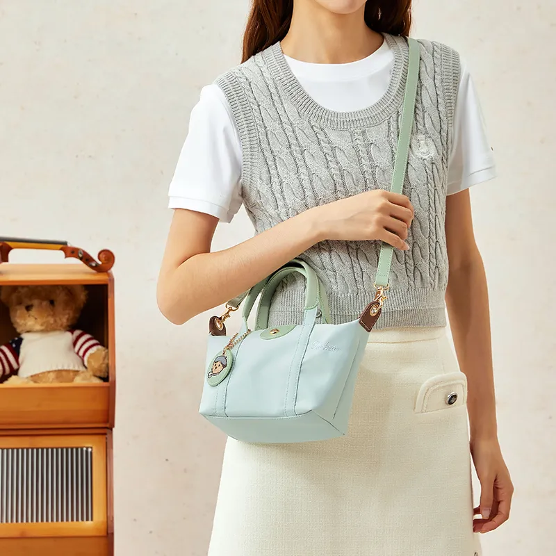 Teenie Weenie Nylon Crossbody Bag, One Shoulder, Portable Dumpling Bag Women's Multicolor-30