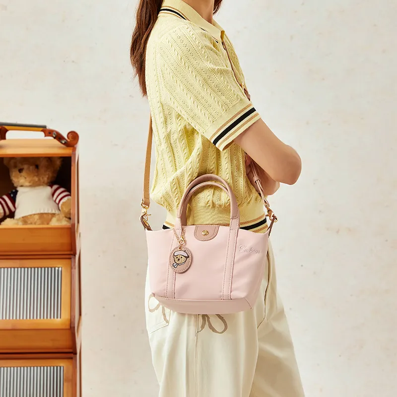 Teenie Weenie Nylon Crossbody Bag, One Shoulder, Portable Dumpling Bag Women's Multicolor-21