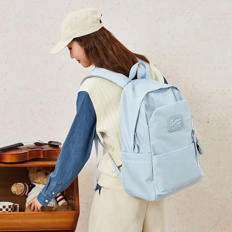 Teenie Weenie Fabric Backpack Women's Blue/Pink/Beige Apricot-3