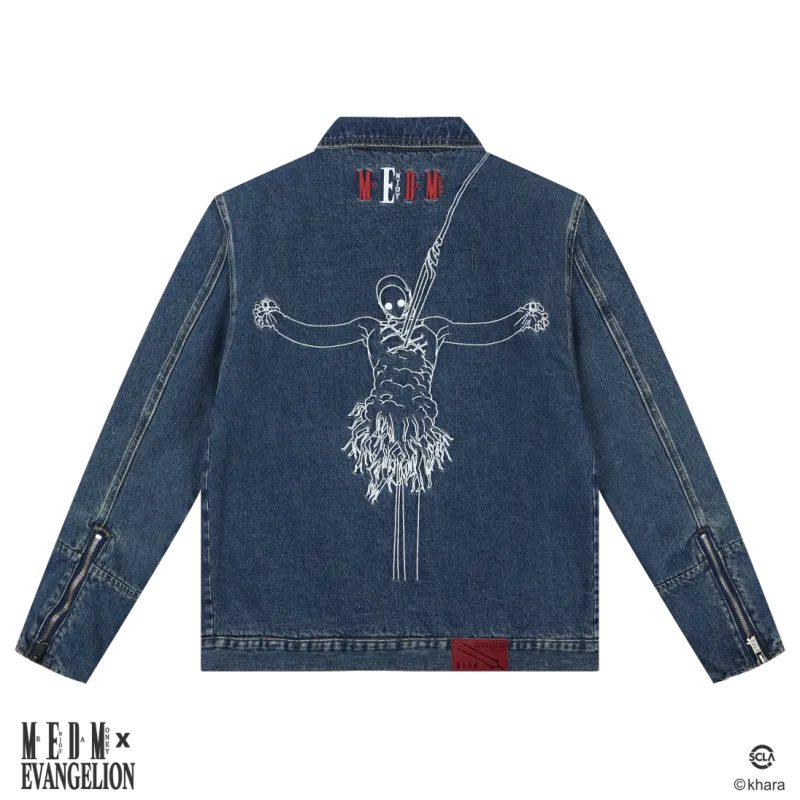 MEDM x EVA FW24 Denim Jacket Unisex Blue-1