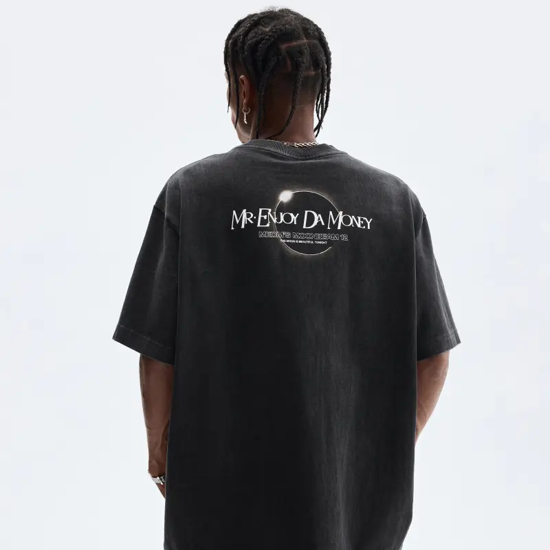 MR.ENJOYDA MONEY T Shirts Unisex Washed Black-3
