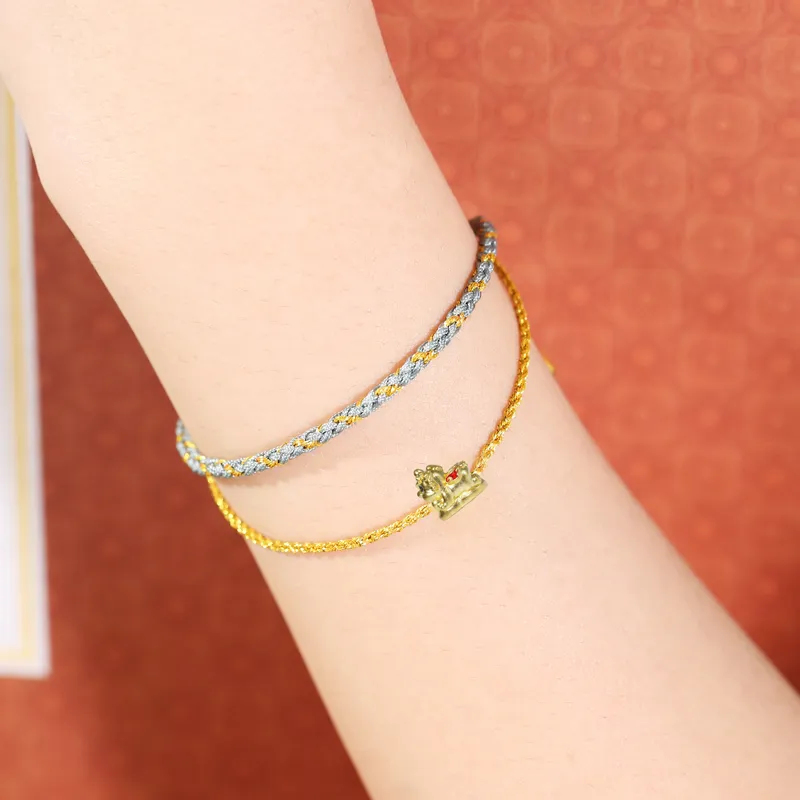 LOULANBOWUGUAN Gold Bracelet Unisex-2