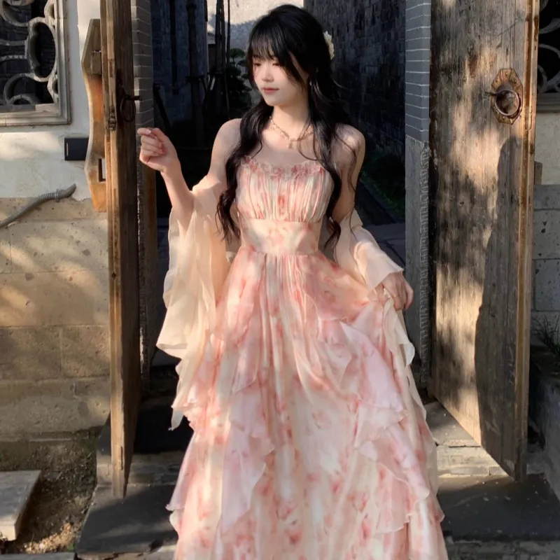 OYANXI Slip Dresses Women's Pink-1