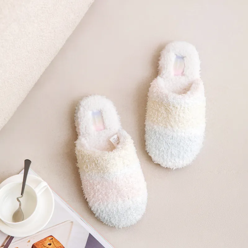 Art Halluci Gradient Soft Home Slippers Comfortable Casual Choice Creating A Warm Home Atmosphere-1