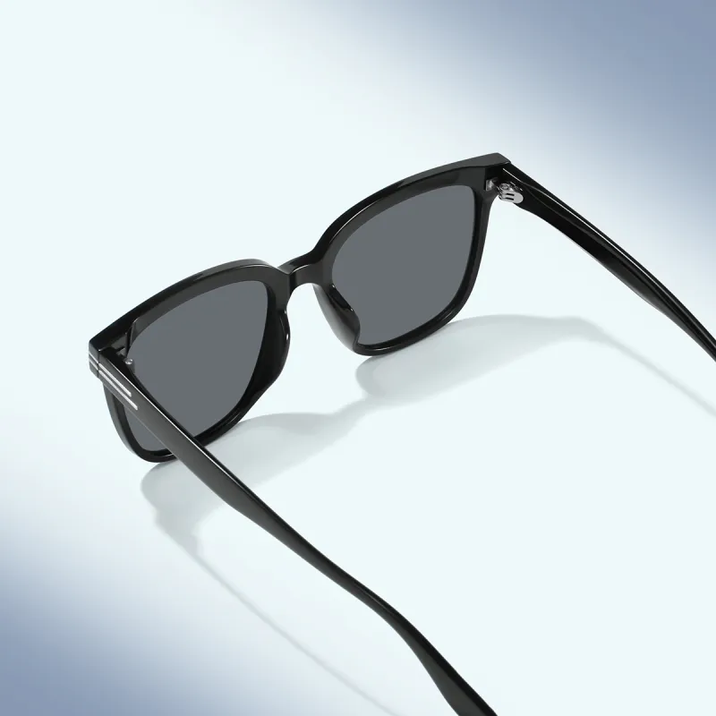 HELMER Square Sunglasses Unisex Black-3