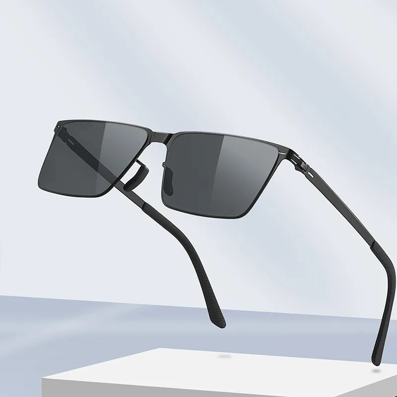 HELMER Alloy Square Sunglasses Unisex-2