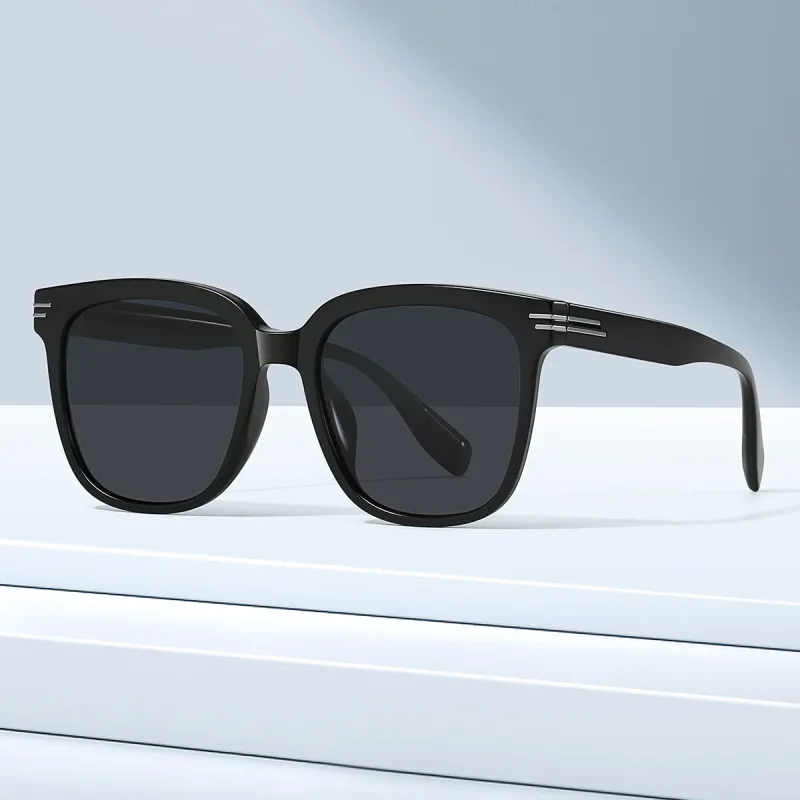 HELMER Square Sunglasses Unisex Black-1