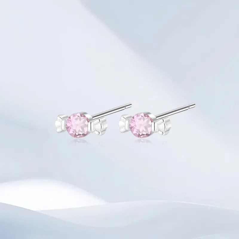 SHEEHHYY Zircon Stud Earrings Women's-2