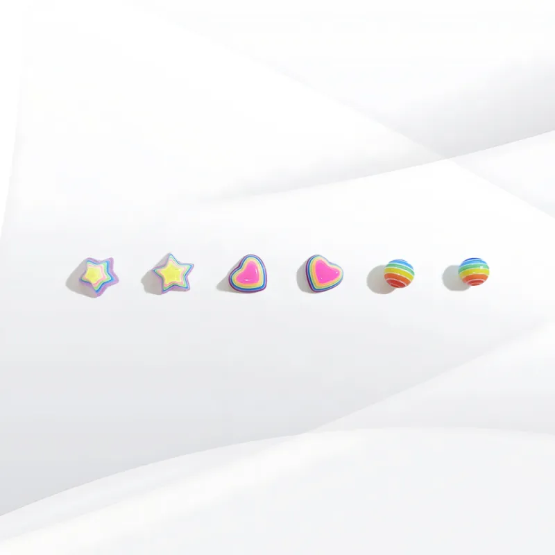 SHEEHHYY Alloy Stud Earrings Unisex-2