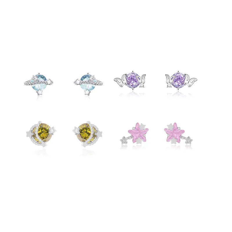 SHEEHHYY Alloy Stud Earrings Unisex-7