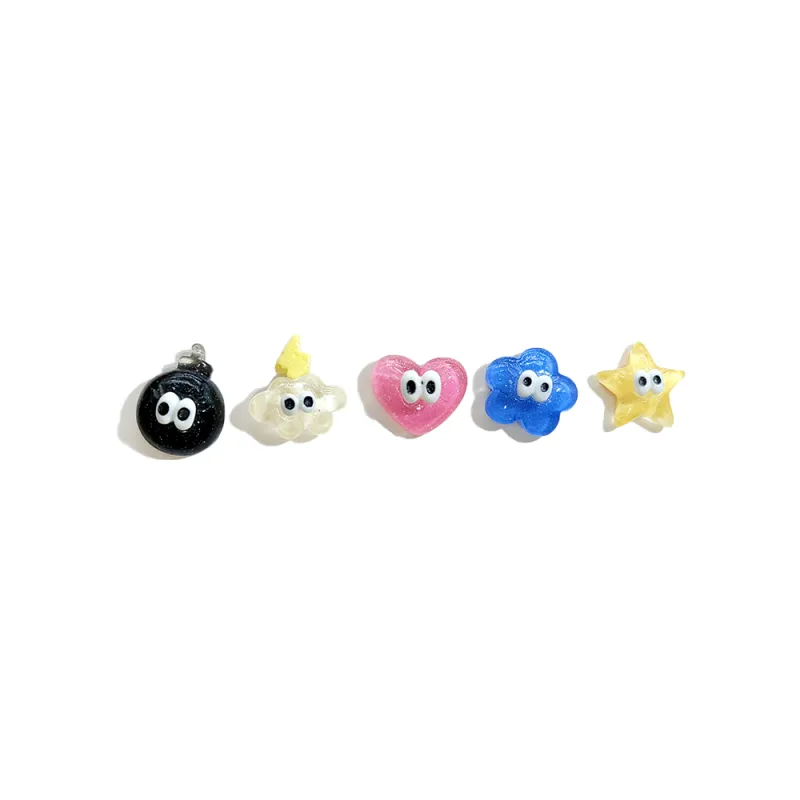 SHEEHHYY Alloy Stud Earrings Unisex-5