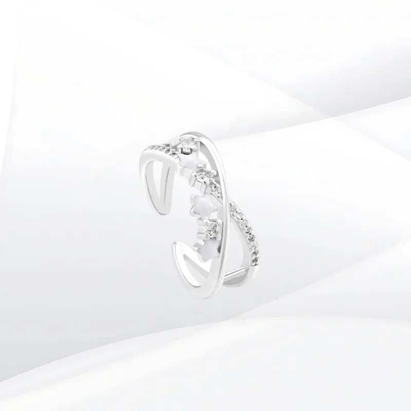 SHEEHHYY Alloy Zircon Rings Unisex-3