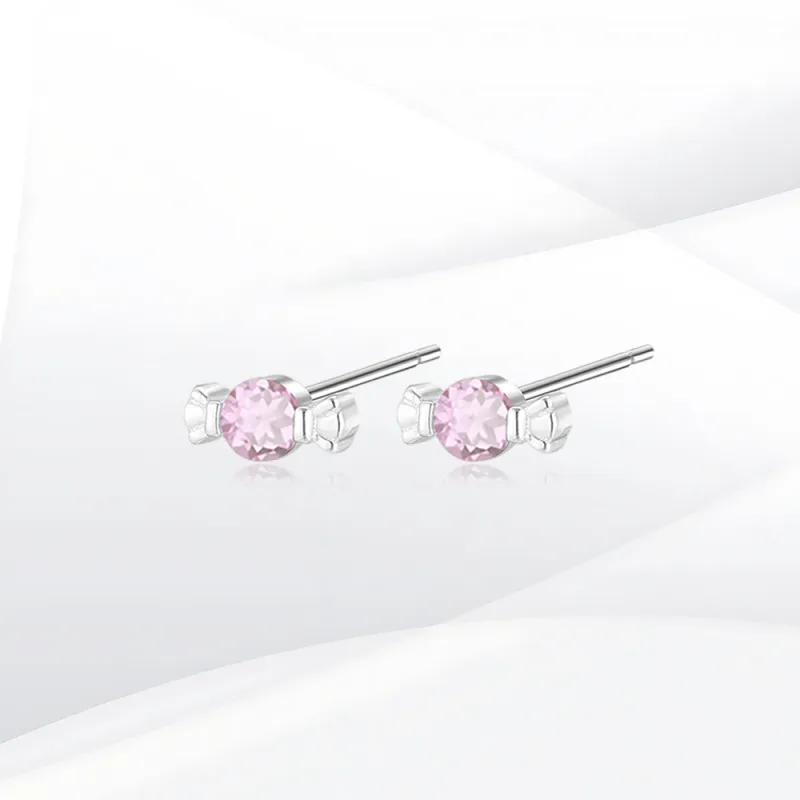 SHEEHHYY Zircon Stud Earrings Women's-3