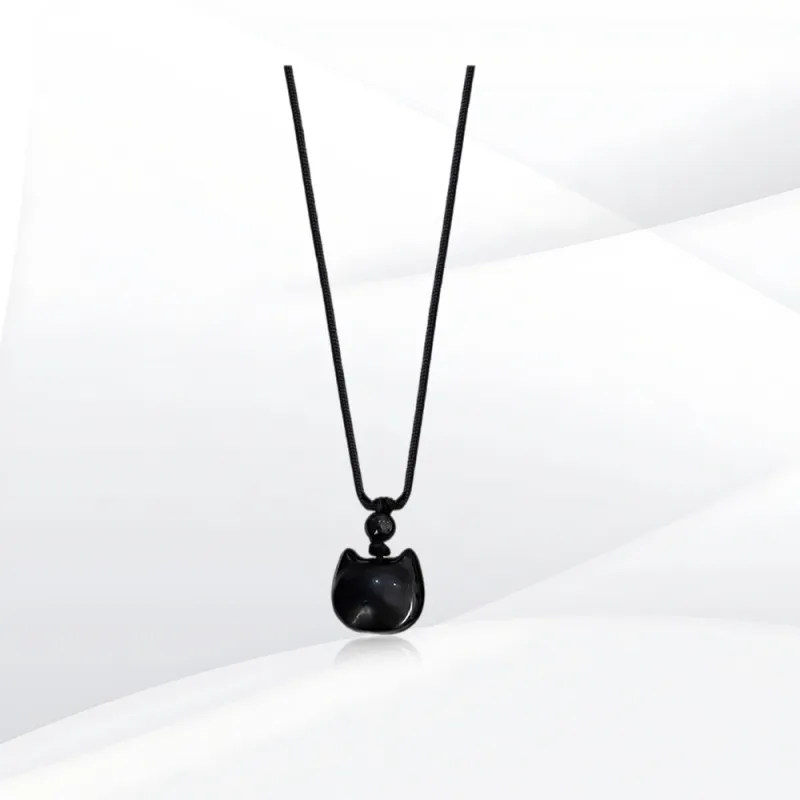 SHEEHHYY Obsidian Necklaces Unisex-1