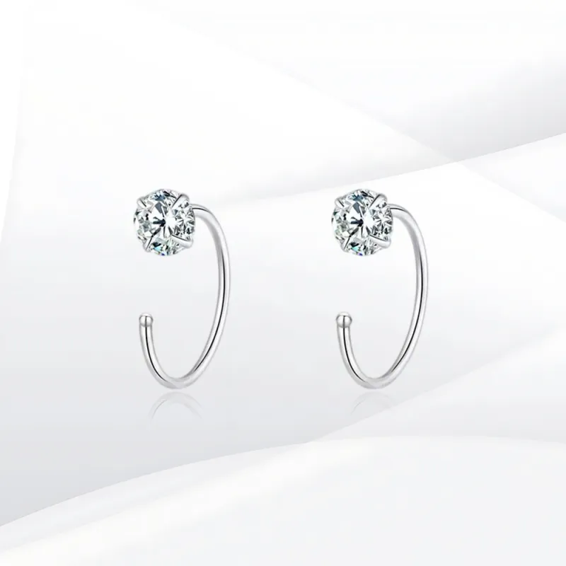 SHEEHHYY S925 Silver Stud Earrings Women's-2