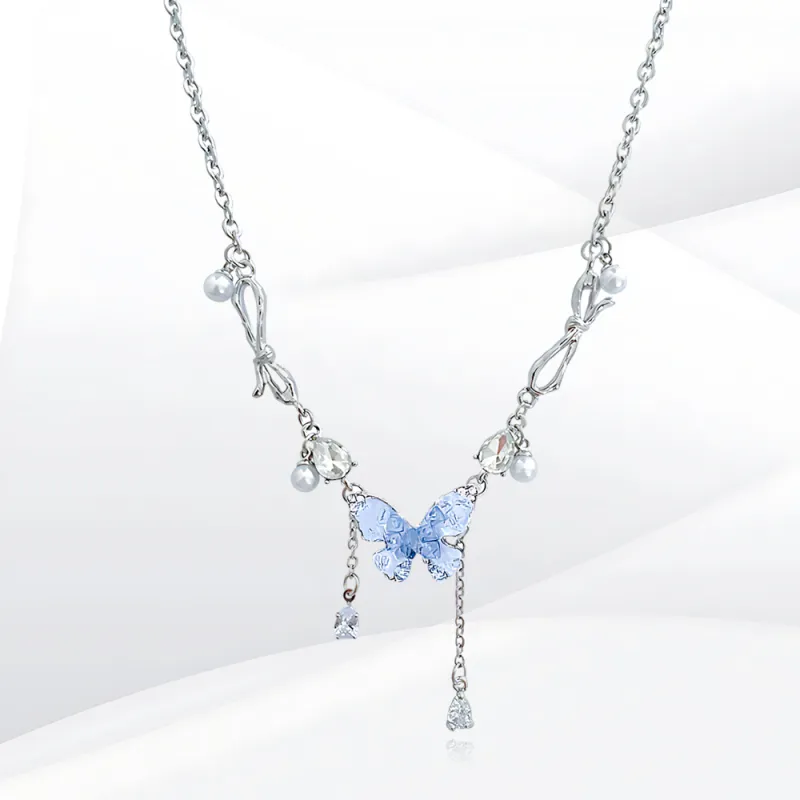 SHEEHHYY Alloy/Zircon/Simulated Pearl Necklaces Women's-5