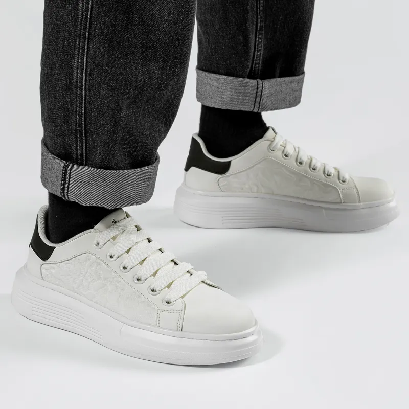 Dance With Wolves Low Top Skateboard Shoes Men's White Black-7