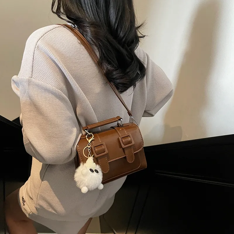 RIVMIND PU Shoulder Bag Women's White/Blue/Brown/Black-12