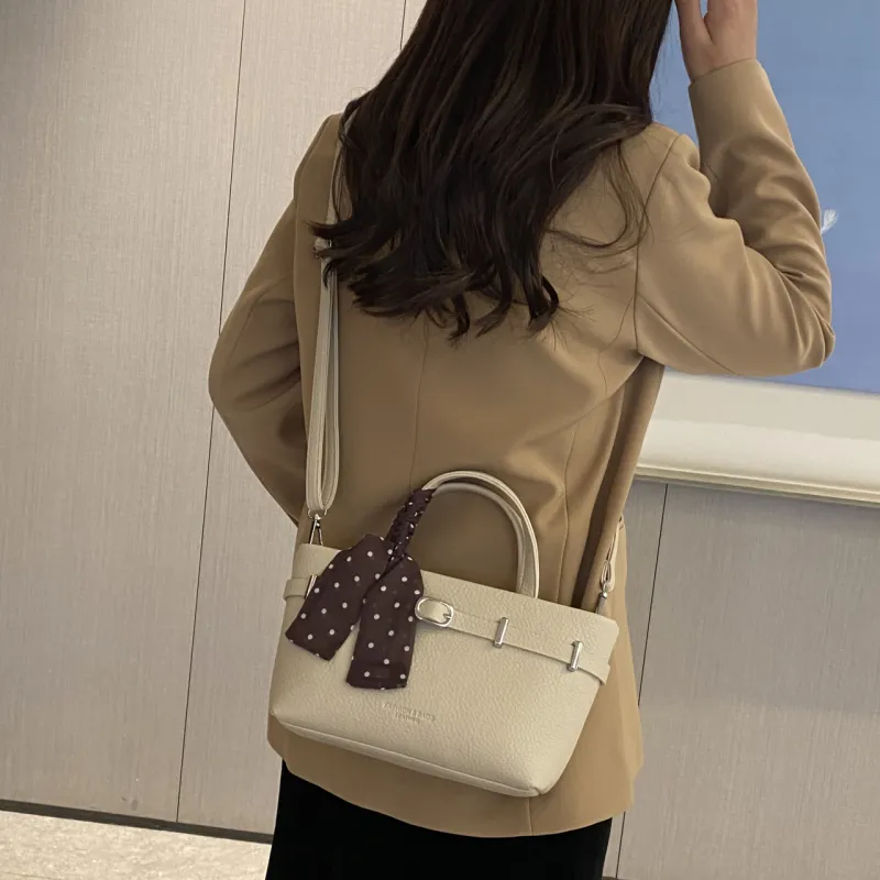 RIVMIND PU Handbag Women's White/Gray/Black/Apricot/Khaki/Coffee-3