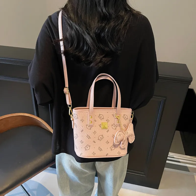 RIVMIND PU One Shoulder Handbag Regular Women's Khaki/Pink/Black/Brown-7