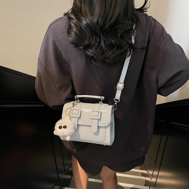RIVMIND PU Shoulder Bag Women's White/Blue/Brown/Black-6