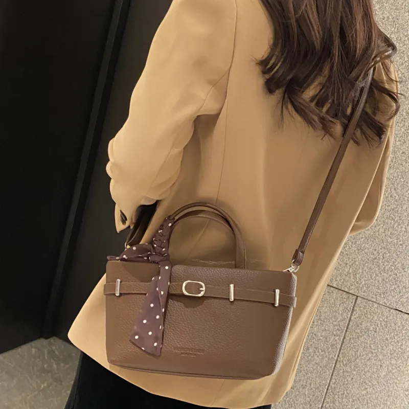RIVMIND PU Handbag Women's White/Gray/Black/Apricot/Khaki/Coffee-15
