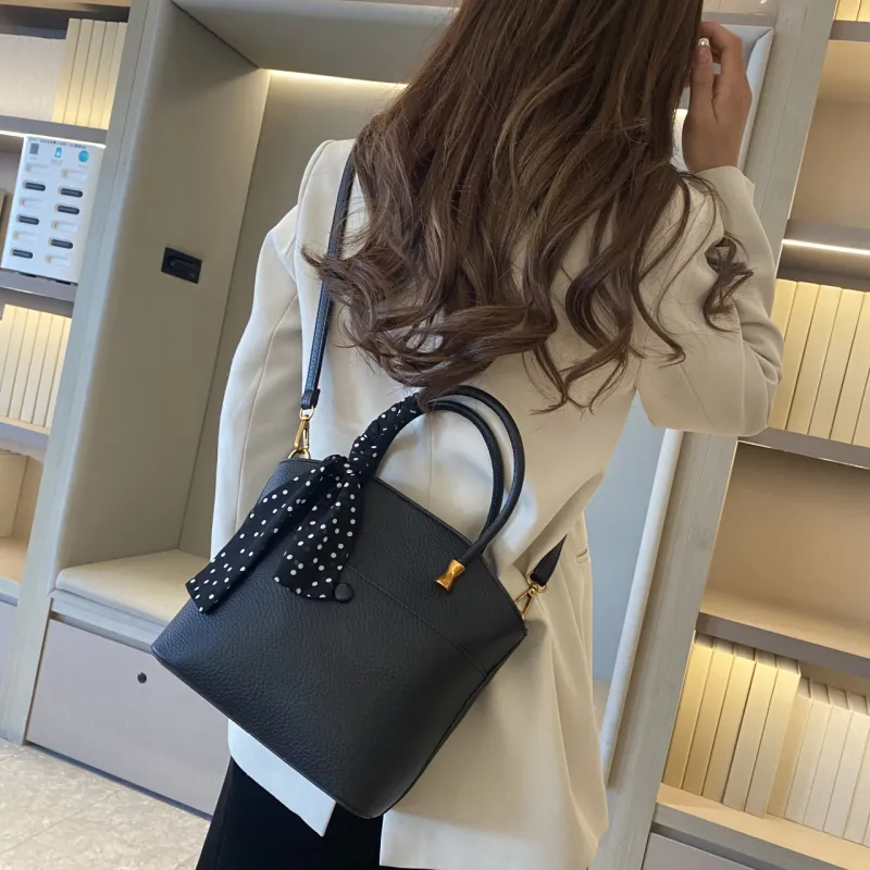 RIVMIND PU Handbag Regular Women's White/Black/Khaki/Coffee/Brown-7
