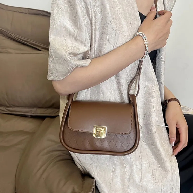 RIVMIND PU Crossbody Bag Regular Women's White/Black/Red/Brown/Green-22