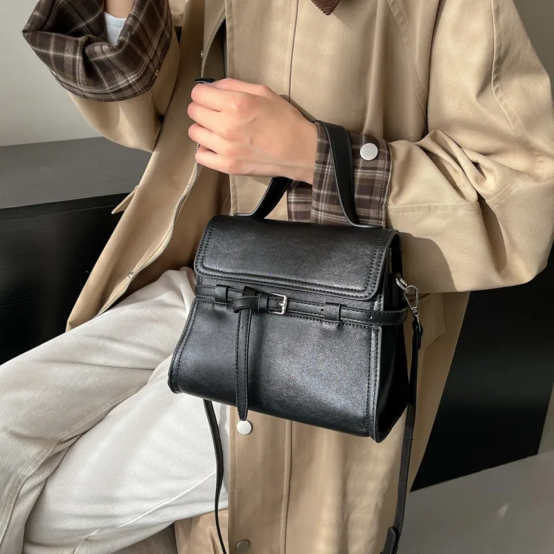 RIVMIND PU Handbag Women's White/Black/Coffee/Brown-7