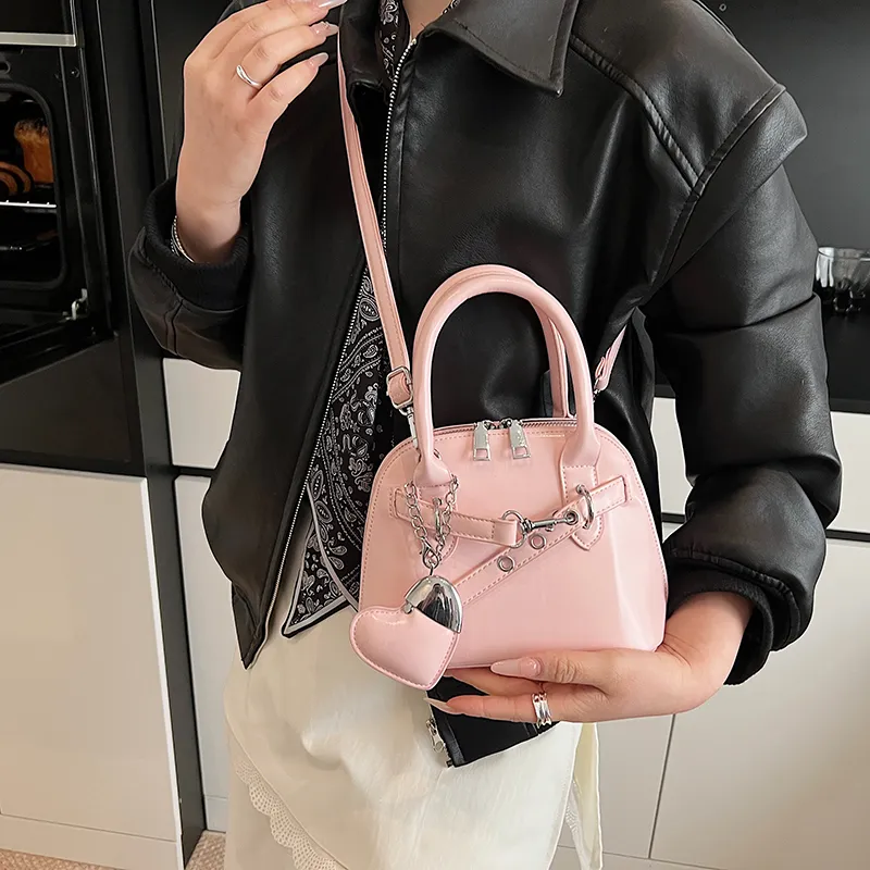 RIVMIND PU One Shoulder Handbag Women's White/Pink/Yellow/Light Blue/Black-7