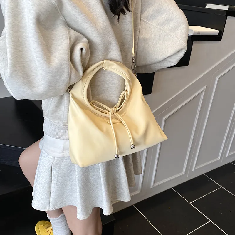 RIVMIND PU One Shoulder Handbag Women's Beige/Yellow/Silver/Yellow/Red/Black-9
