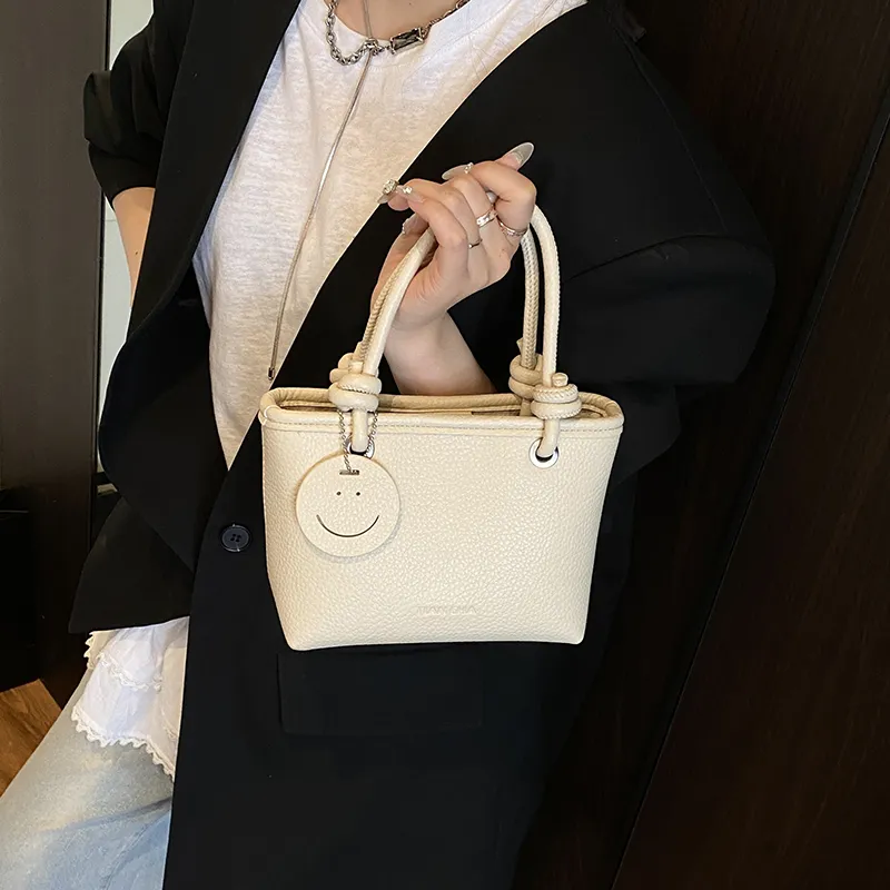 RIVMIND PU One Shoulder Handbag Women's White/Black/Pink/Yellow-3