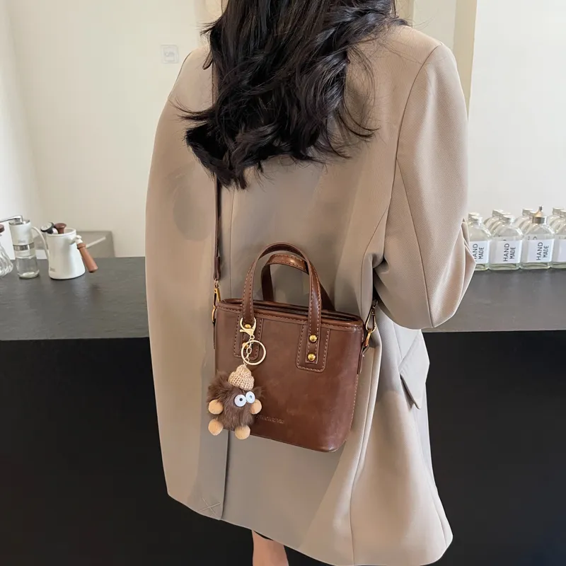 RIVMIND PU Handbag Women's White/Brown/Coffee/Black-8