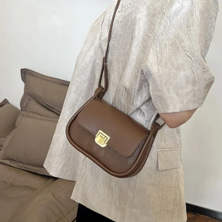 RIVMIND PU Crossbody Bag Regular Women's White/Black/Red/Brown/Green-23